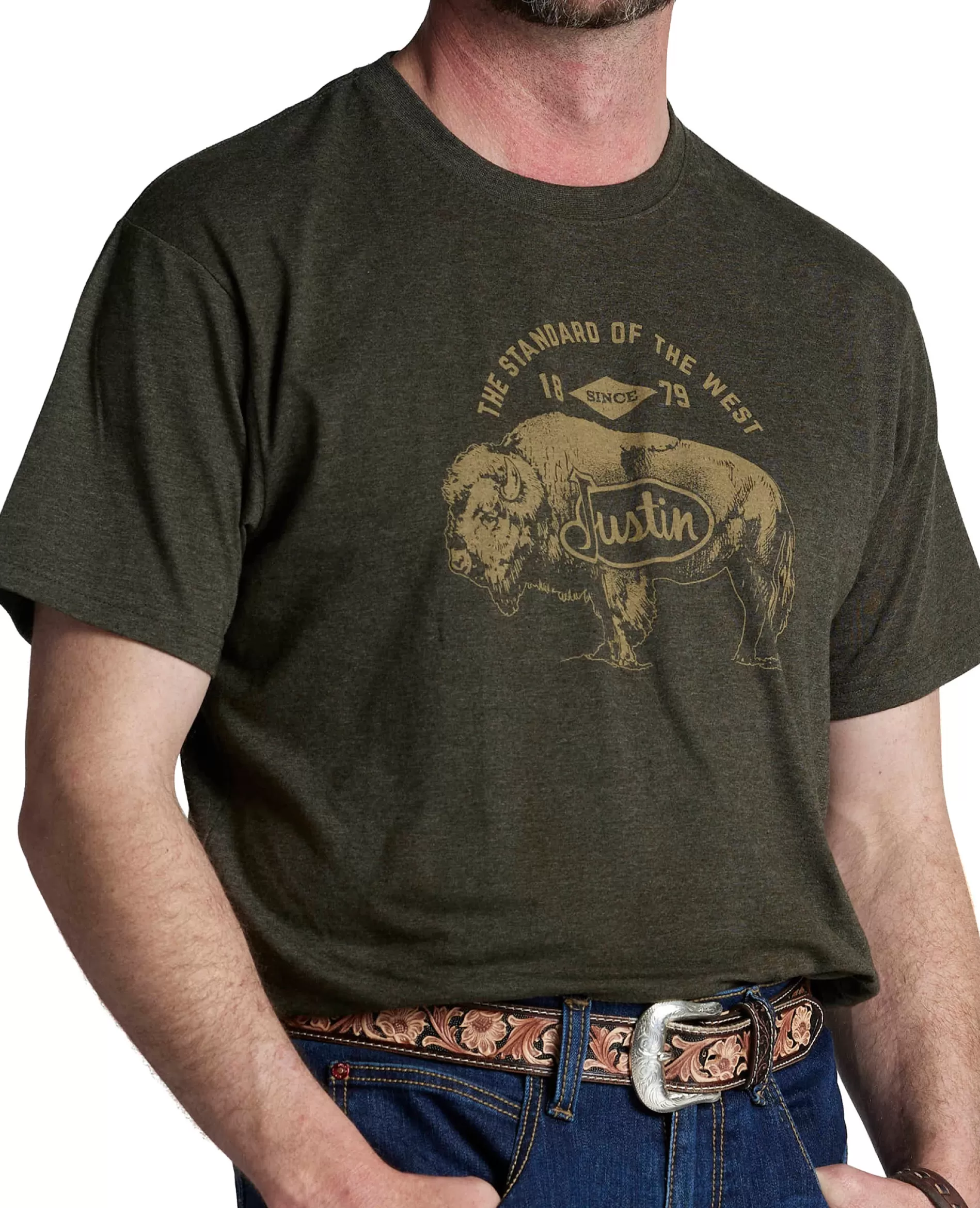 Hot Justin Men's Bison Tee T-Shirts & Polos