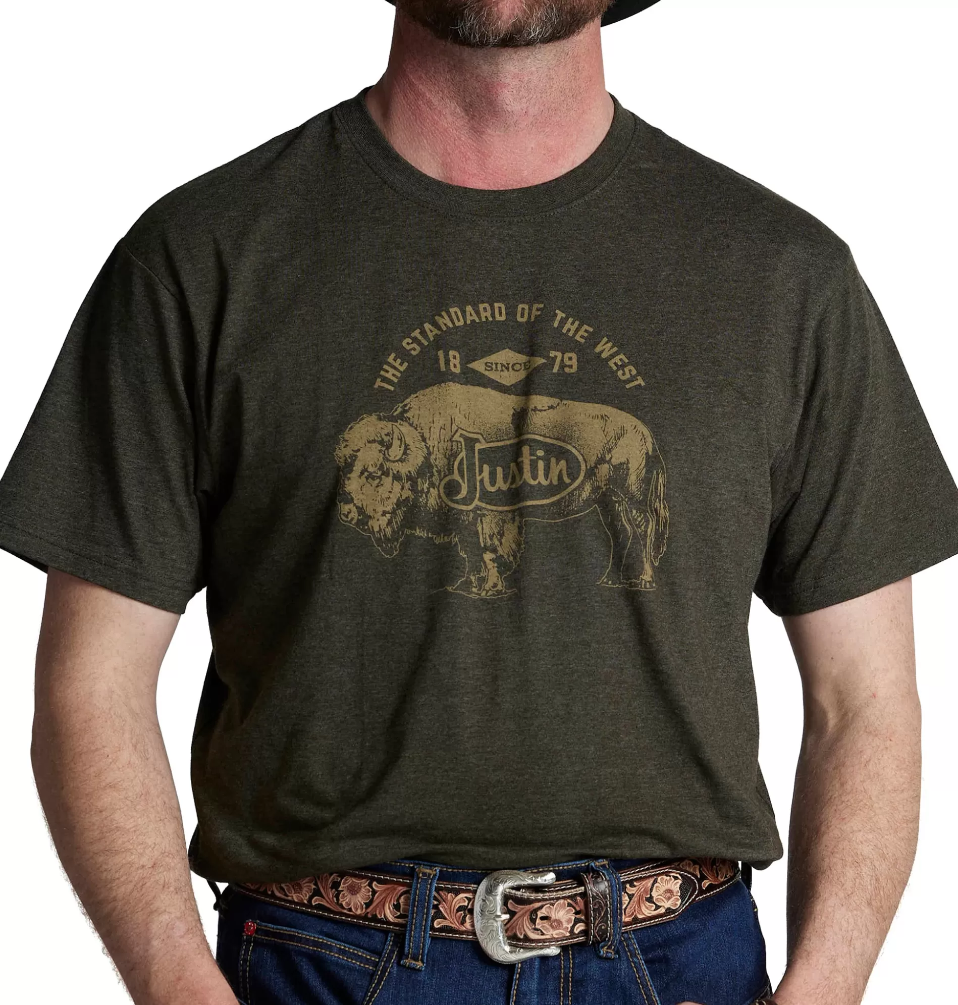 Hot Justin Men's Bison Tee T-Shirts & Polos