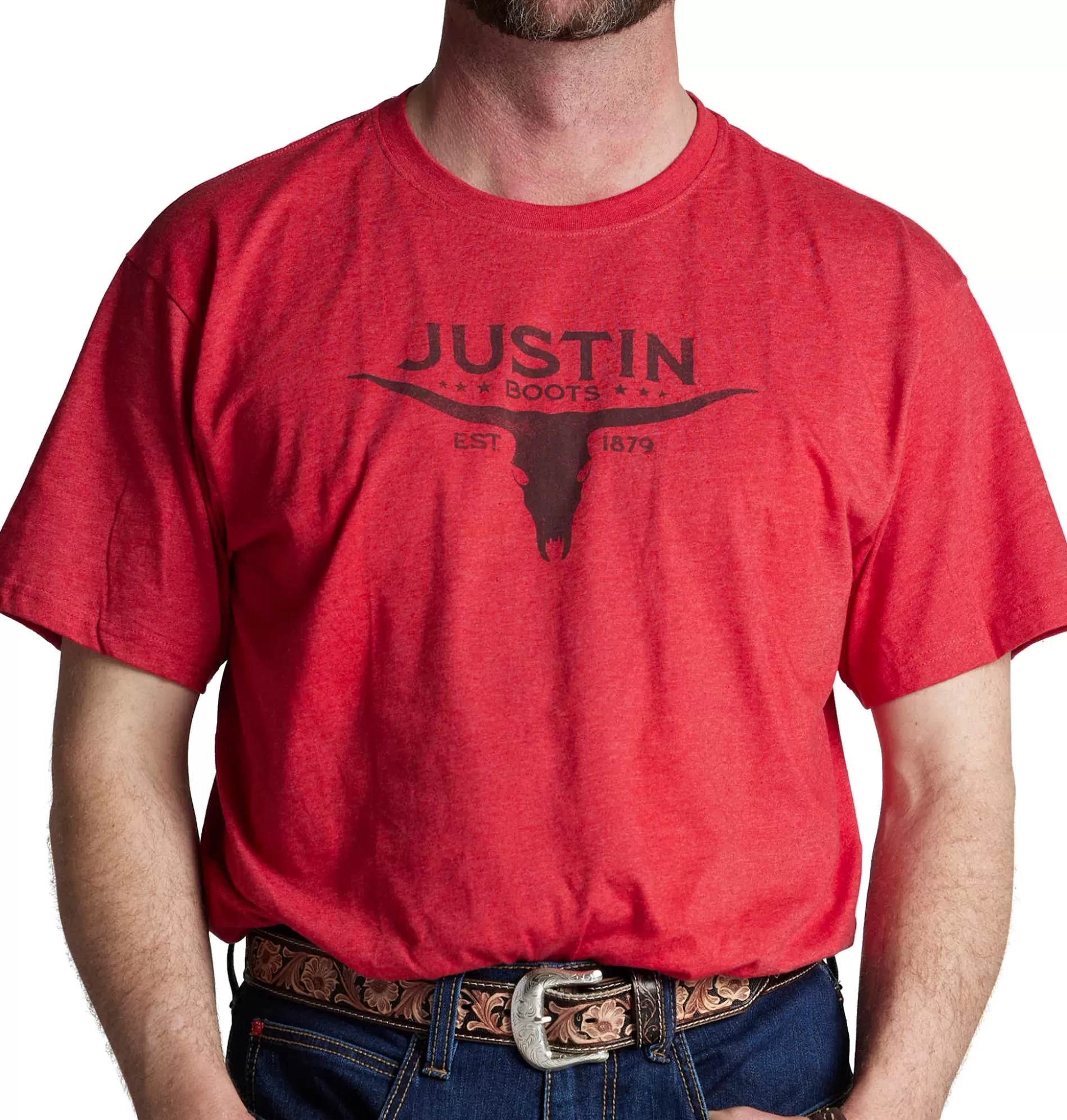 Clearance Justin Men's Bull Skull Tee T-Shirts & Polos