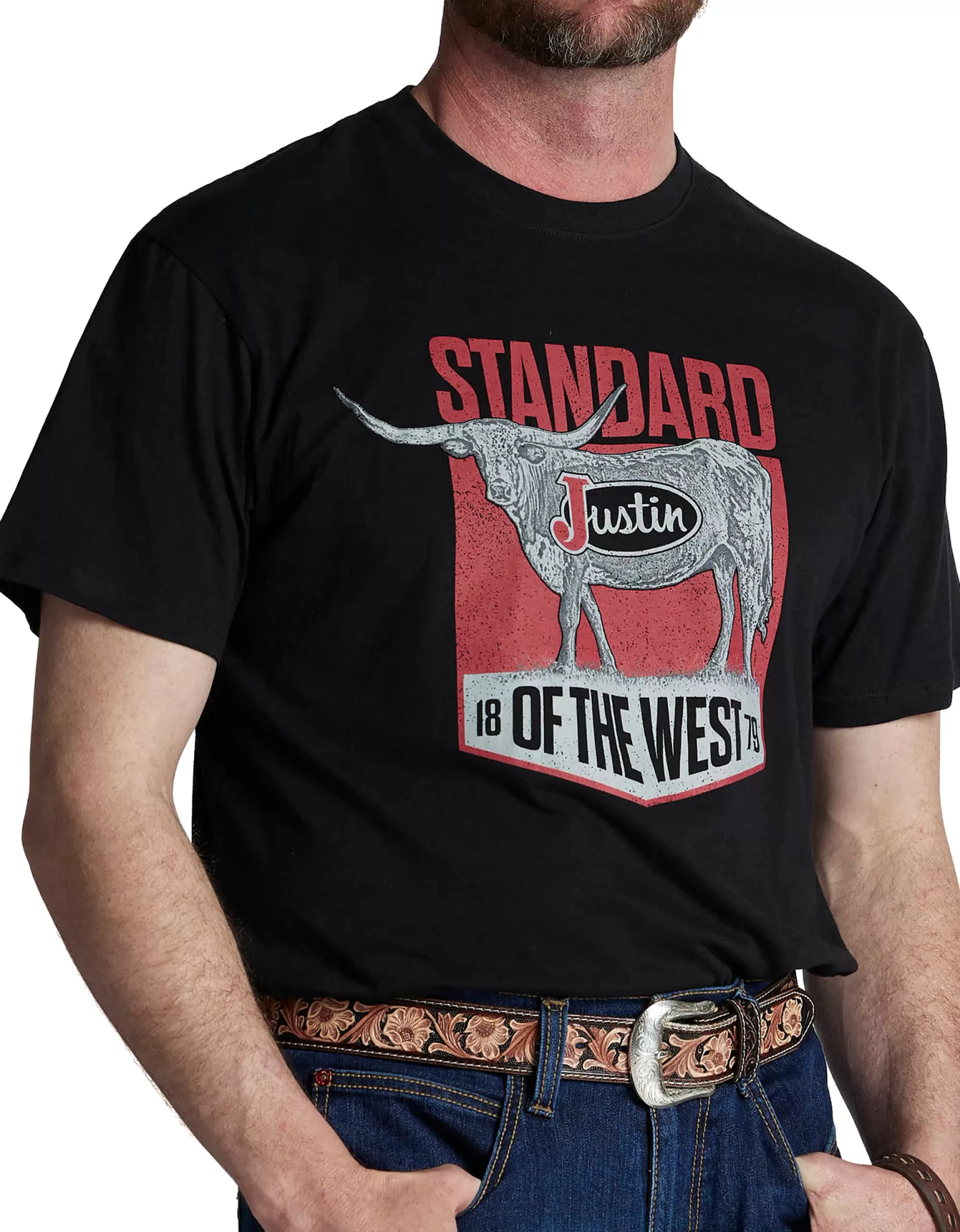 Cheap Justin Men's Standard Of The West Tee T-Shirts & Polos