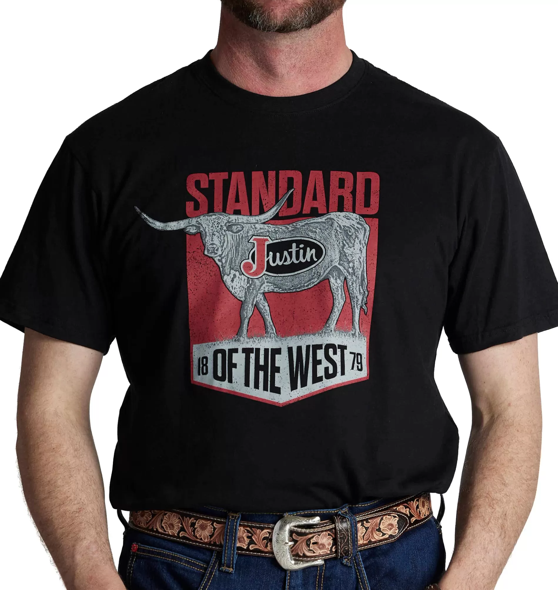 Cheap Justin Men's Standard Of The West Tee T-Shirts & Polos