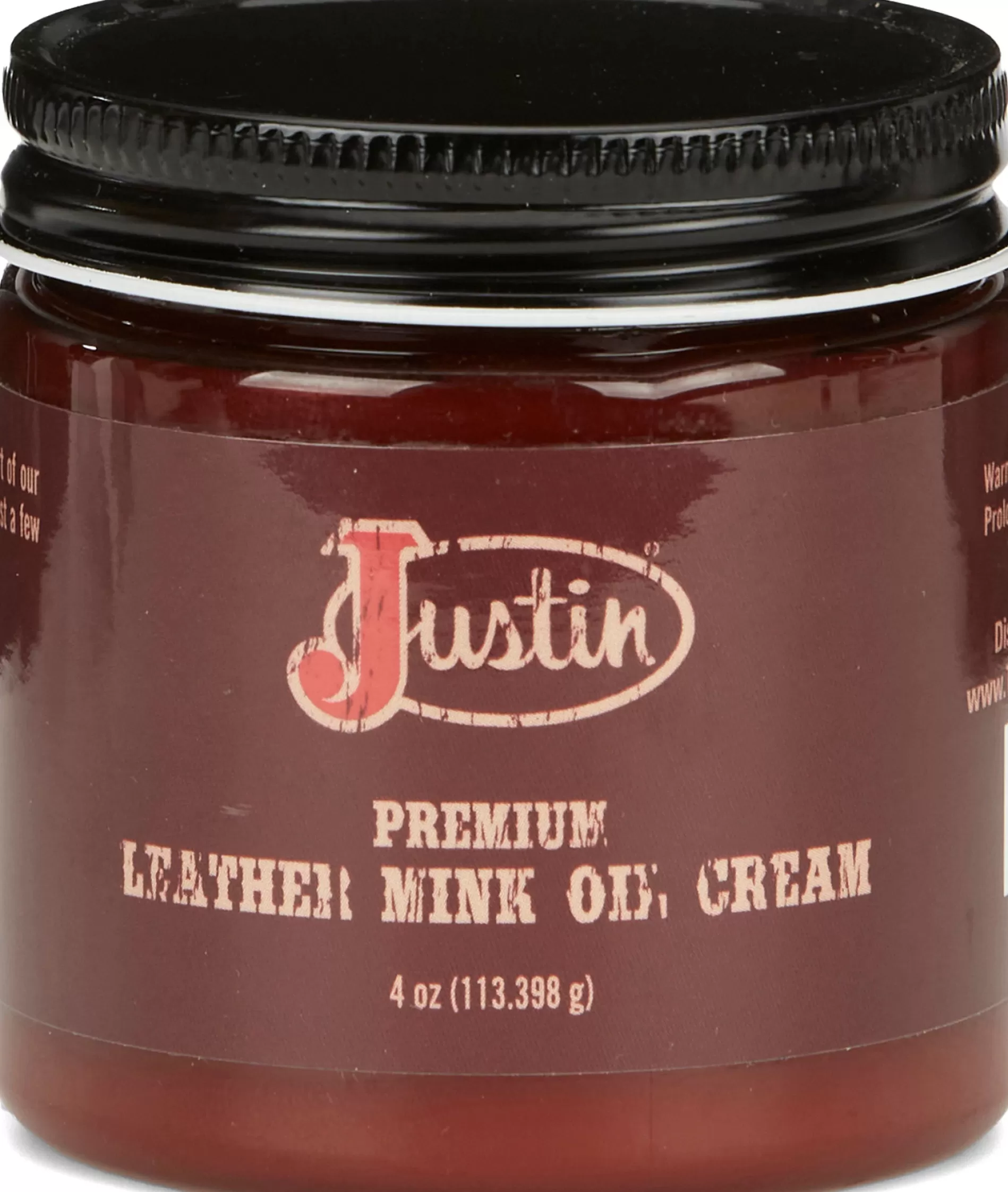 New Justin Premium Leather Mink Oil Cream Women Boot Care & Accessories | Boot Care & Accessories