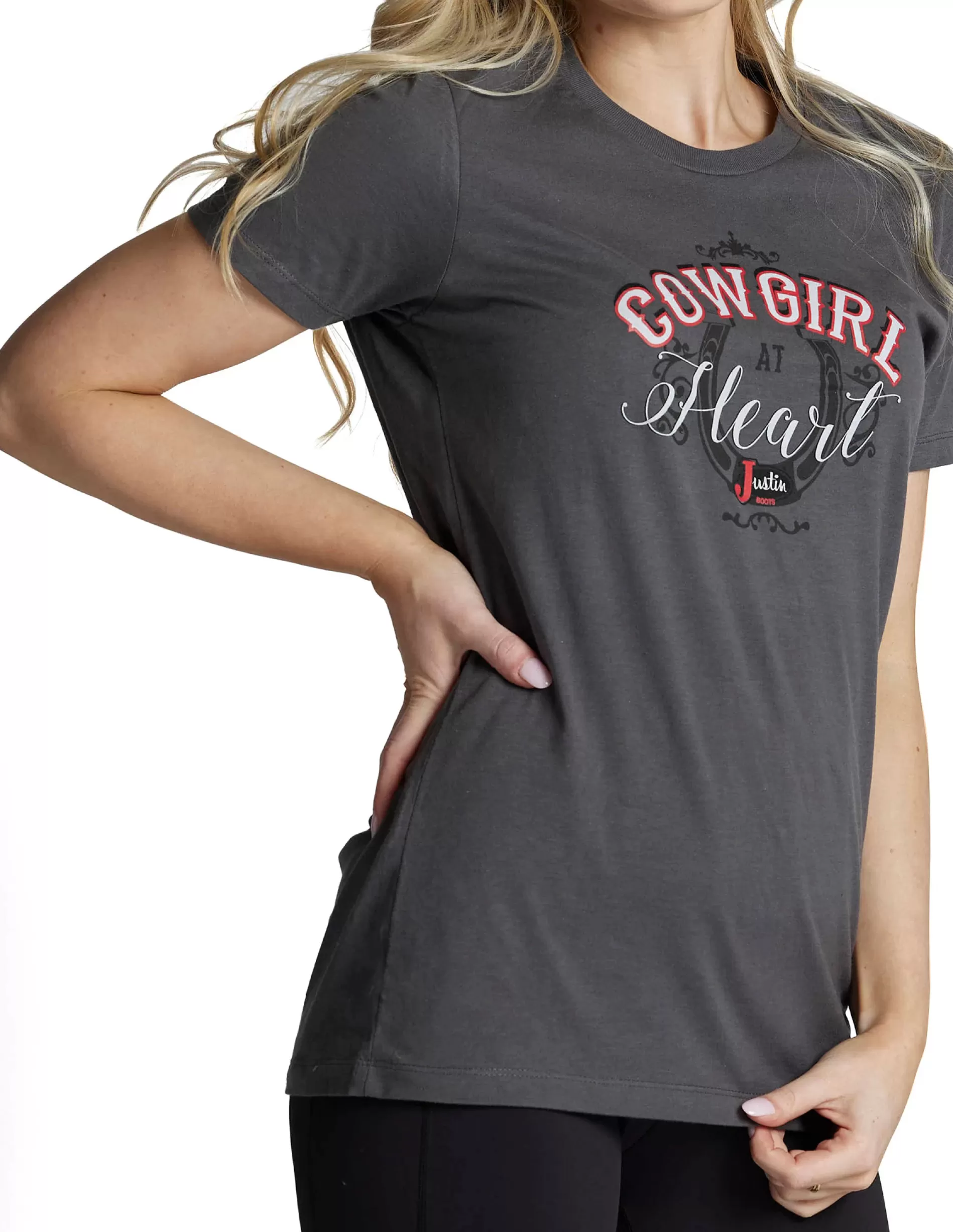 Best Sale Justin Women's Cowgirl At Heart Tee Women T-Shirts & Tops