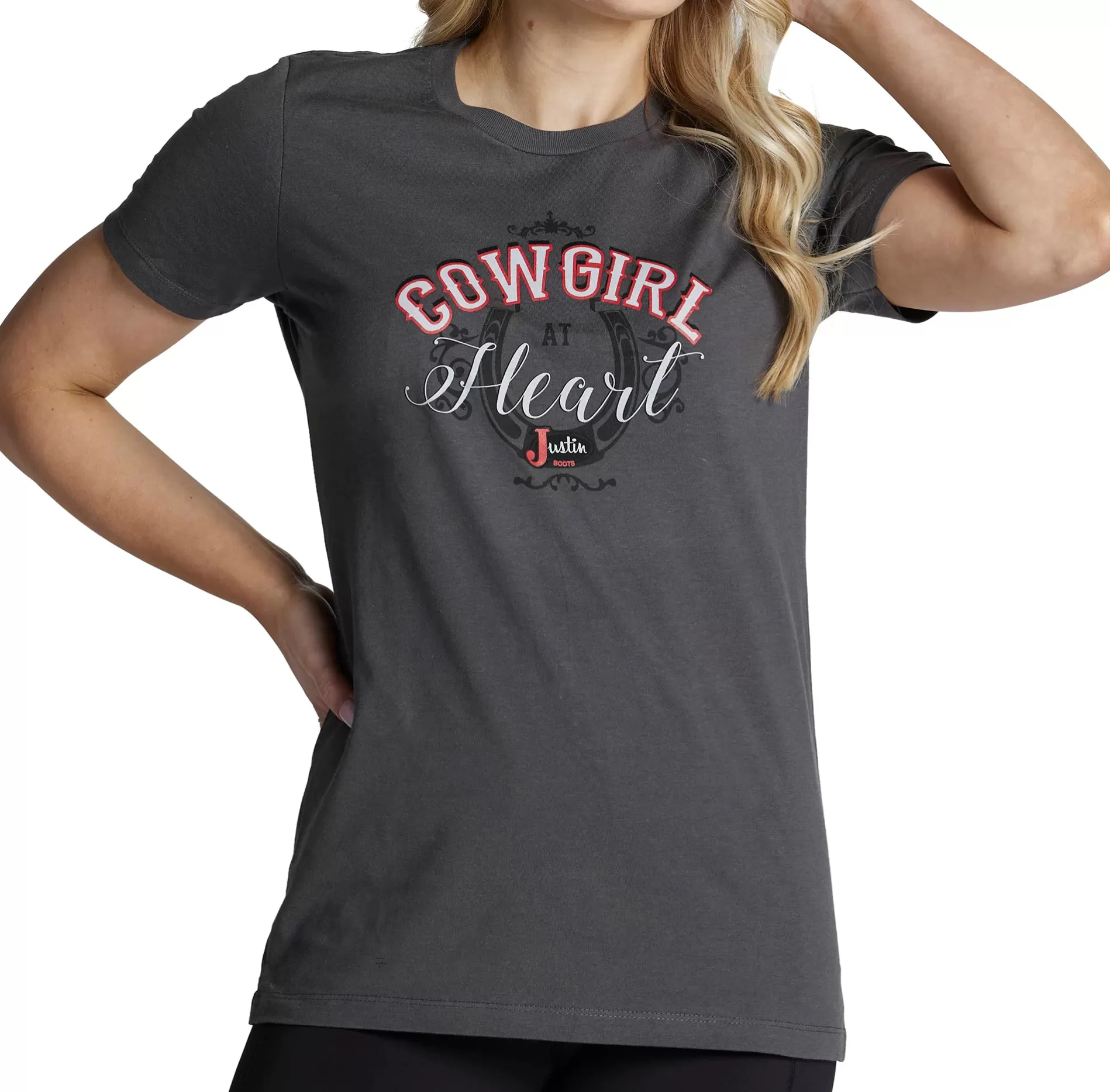 Best Sale Justin Women's Cowgirl At Heart Tee Women T-Shirts & Tops