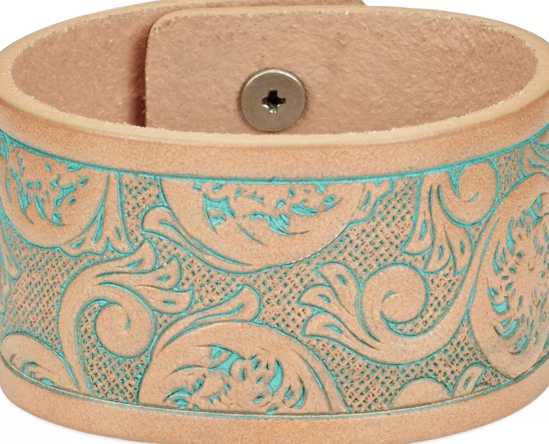 Online Tooled Leather Cuff Women Jewelry